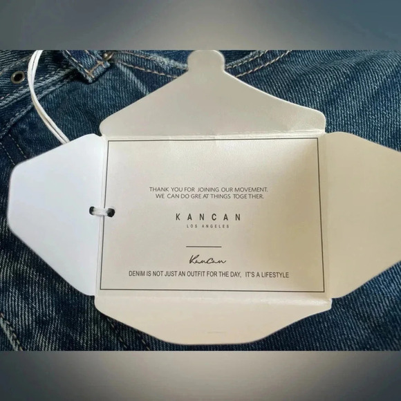 Kancan Los Angeles Womans Wide Leg High Rise Belted Jeans 29 Inch 90’s Sz 11 NEW - Picture 7 of 11